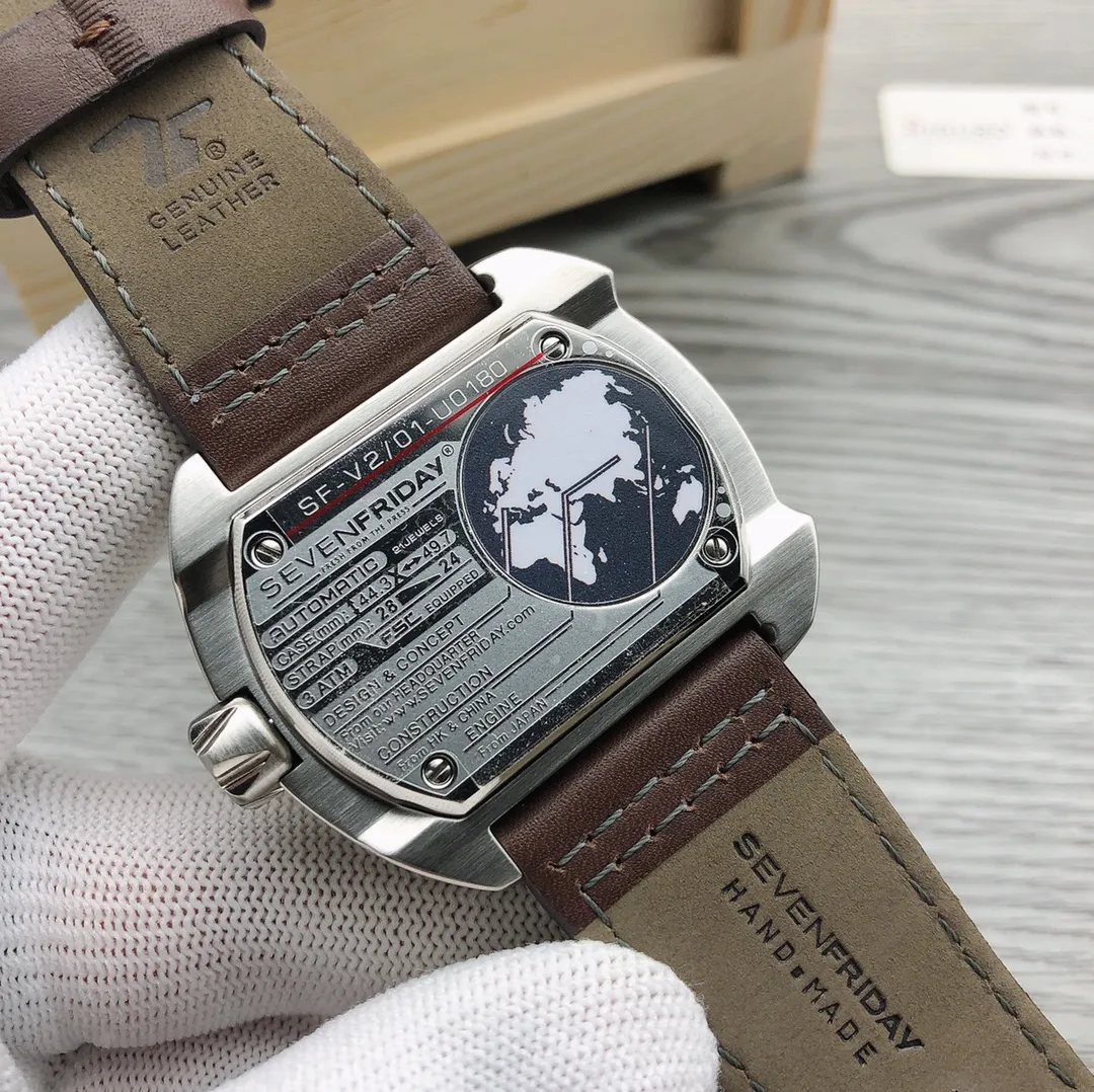 【Tmall Authentic Product】💰1720! Seven Friday 🎮Novel design, using a disc instead of an hour hand, well-proportioned Model: SF-V2/01 With true NFC Size: 47*13mm 🎮Movement: Japanese Citizen Miyota82S7 mechanical movement with 24-hour indicator dial, clear day and night display